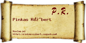 Pinkas Róbert névjegykártya